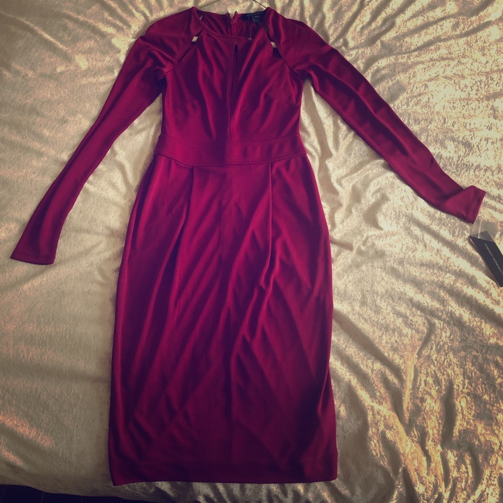 French connection fuschia dress